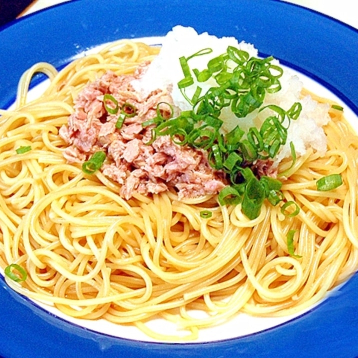 夏バテ予防にも！大根おろしとツナのめんつゆパスタ♪